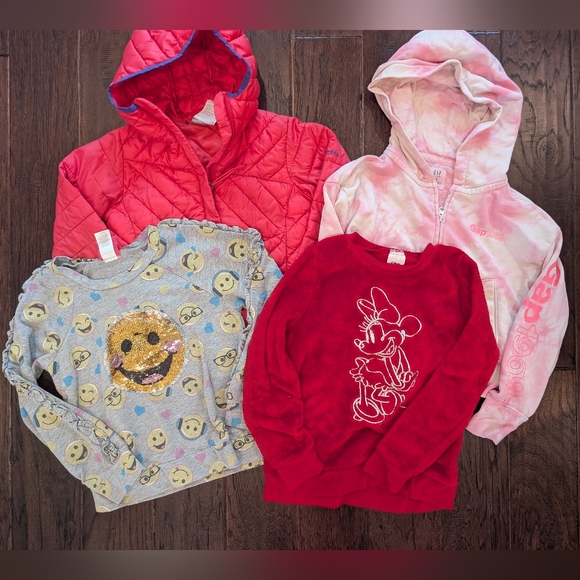Girls Jackets And Sweatshirts Bundle Lot Of 4 Size 8 - Picture 1 of 14